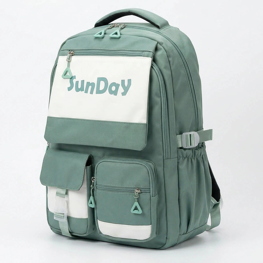 Kids Green Multi-Pocket School Backpack Trending Accessories