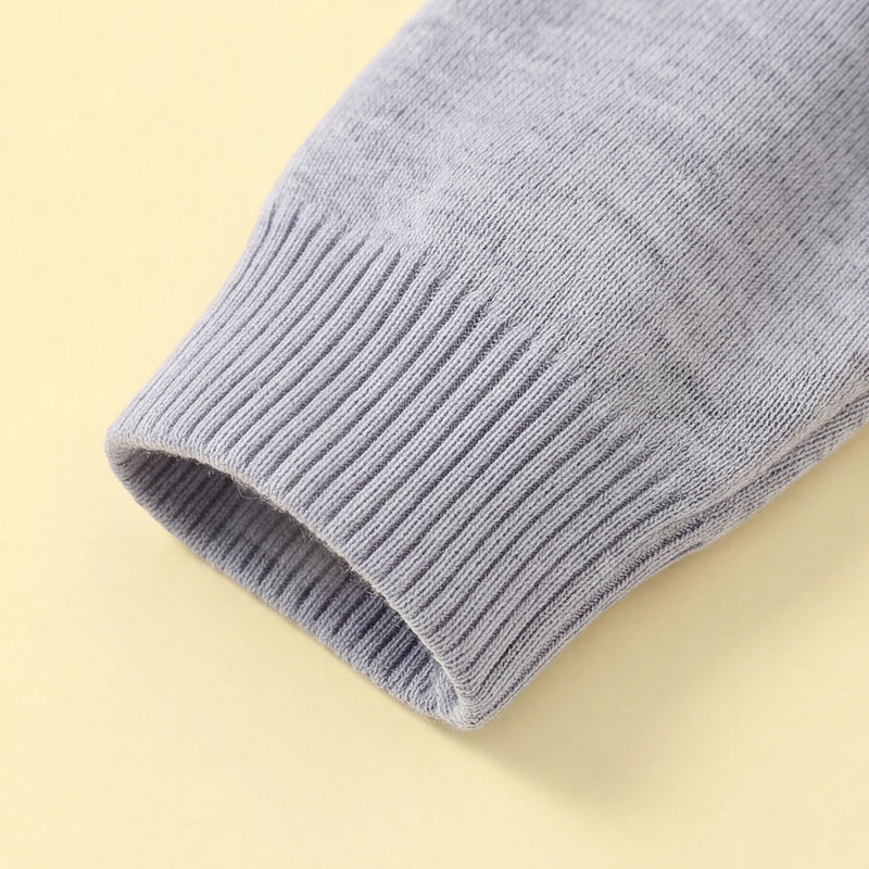 Boys Grey Self-Design Cardigan Sweaters & Cardigans