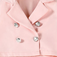 Girls Light Pink Sleeveless Top With Pleated Flared Skirt Sets 2 pc. Sets