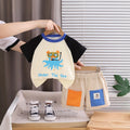 Boys Black Octopus Graphic Raglan Sleeve T-Shirt With Elasticated Shorts Sets 2 pc. Sets Black 1-2 Y
