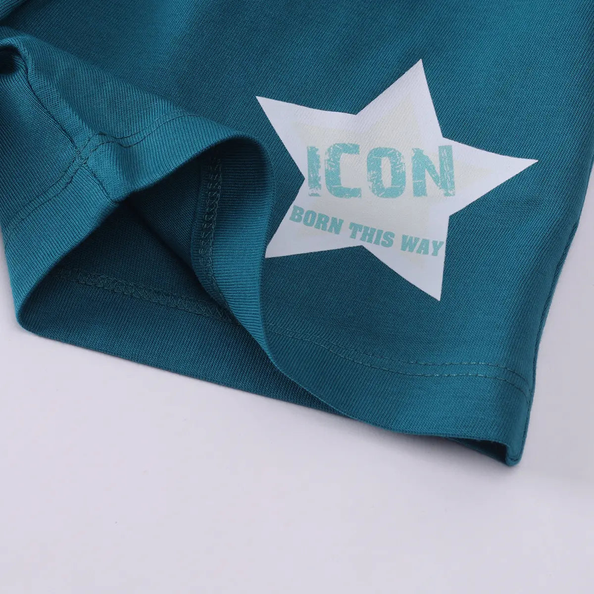 Boys Light Green Typographic Print Short Sleeve T-Shirt With Shorts Sets 2 pc. Sets