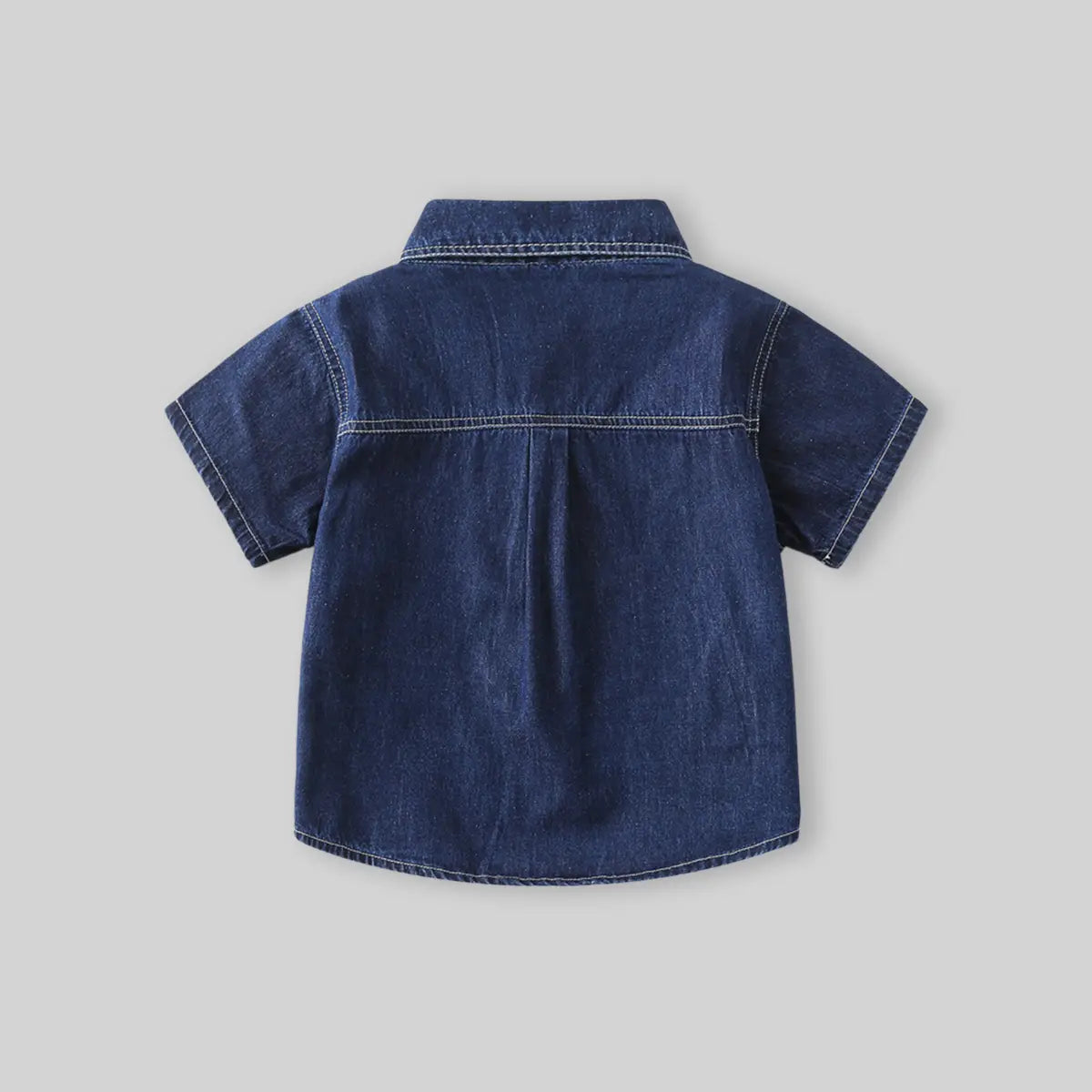Boys Blue Denim Short Sleeves Shirt With Shorts Co-ord Sets Sets
