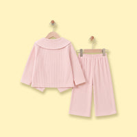 Girls Pink Knitted Top & Pants Co-ord Sets Sets