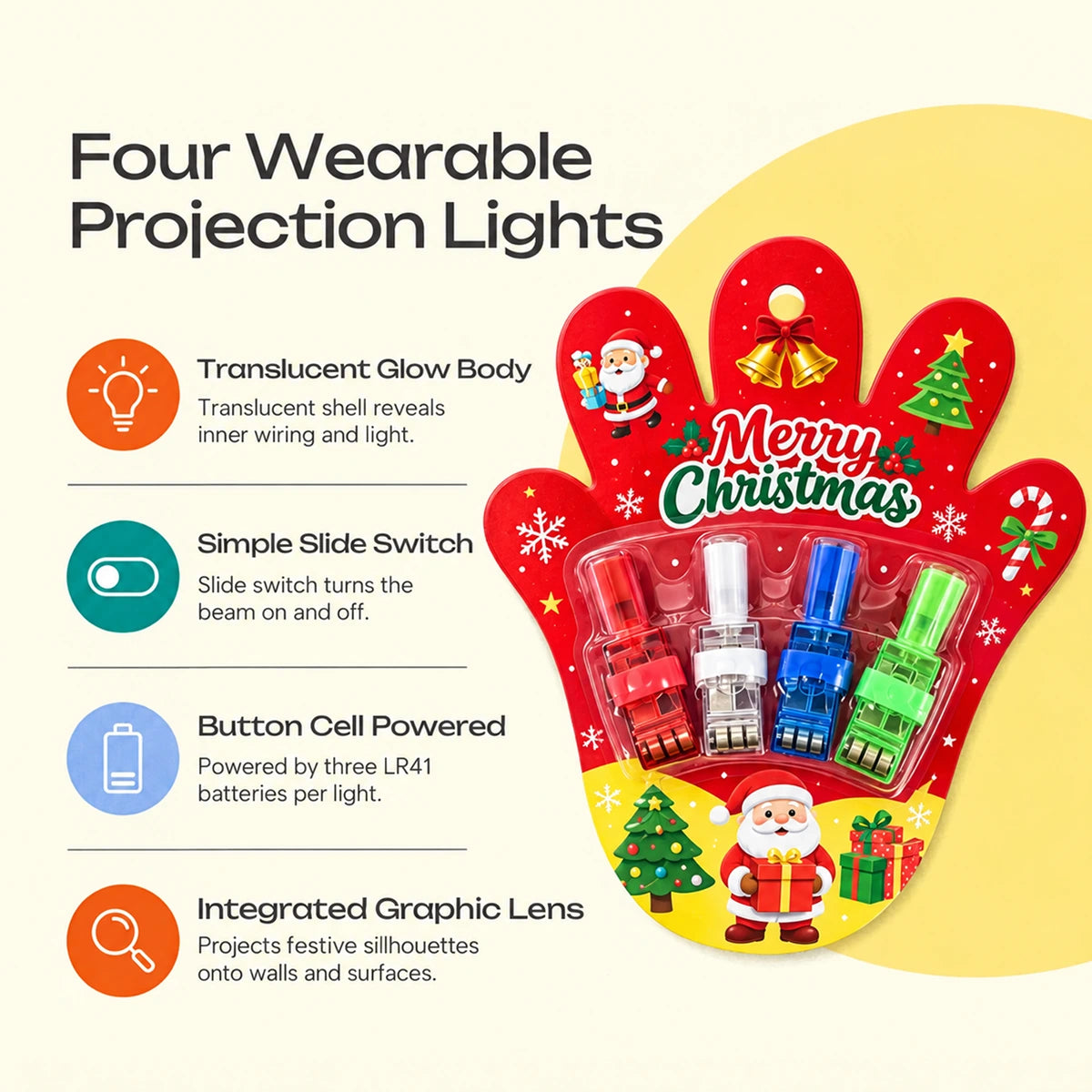 Christmas Finger Projection lights - Festive Light-Up Party Toy Trending Accessories