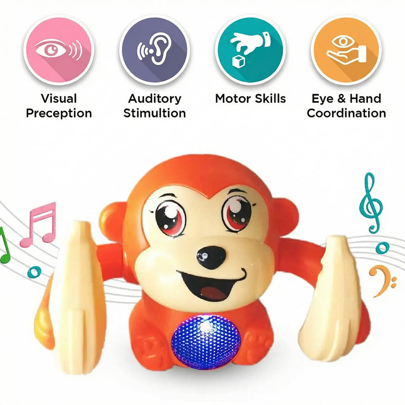 Dancing Monkey Toy with Lights, Music & Voice Sensor Fun Spinning Baby Toy Trending Accessories