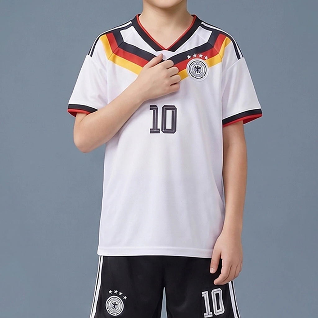 Boys White Short Sleeve Graphics Print T-Shirt With Shorts Sets 2 pc. Sets