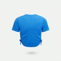 Girls Blue Angel Print Short Sleeve T-Shirt Tshirts