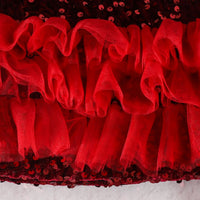 Girls Maroon Sequin Embellished A-line Party Dress Party Dresses