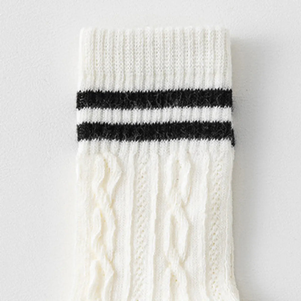 Pack of 6 Boys Multicolour Cable Knit Calf Length Socks Socks