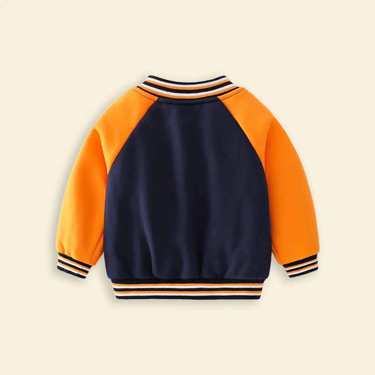 Boys Dark Blue Letter L Embroidered Varsity Jacket Coats & Jackets