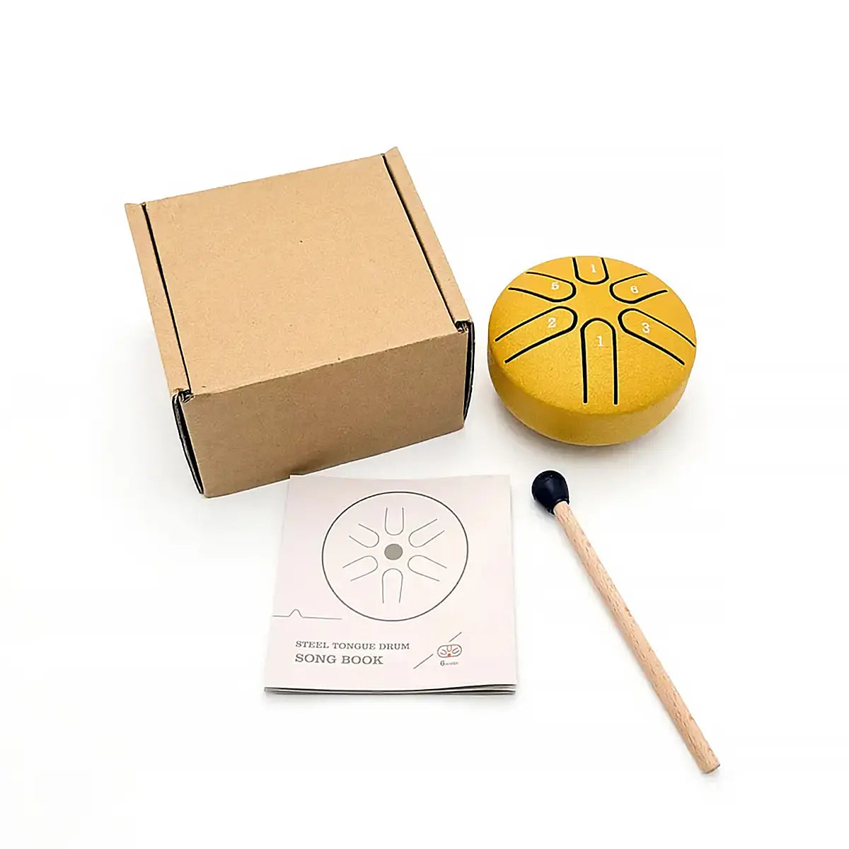 Kids Green Steel Tongue Musical Drum with Mallet Trending Accessories