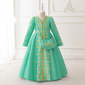 Girls Green Long Sleeve Embroidered Fit & Flare Dress Casual Dresses Green 3-4 Y