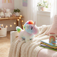 INCLUD Moving Talking Unicorn Soft Toy for Kids- Battery Operated Hopping Plush Unicorn with Sound, Cute Interactive Gift Toy Trending Accessories