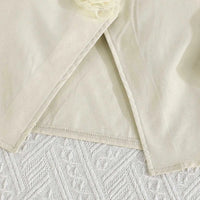 Girls Apricot Sleeveless Waistcoat With Top & Skirt Sets Sets