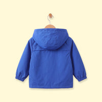 Boys Blue Hooded Zip-up Jacket Coats & Jackets