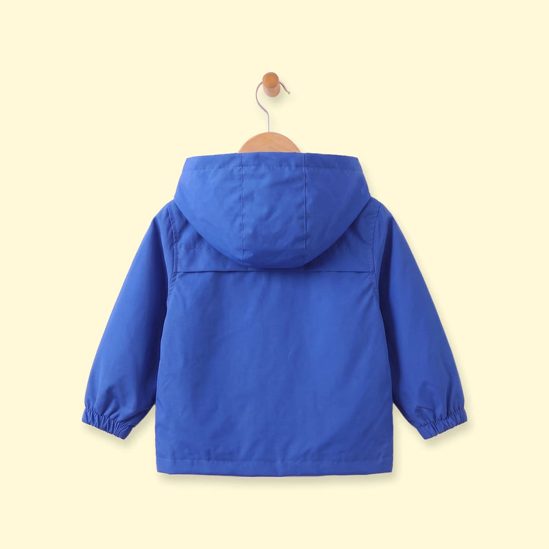 Boys Blue Hooded Zip-up Jacket Coats & Jackets
