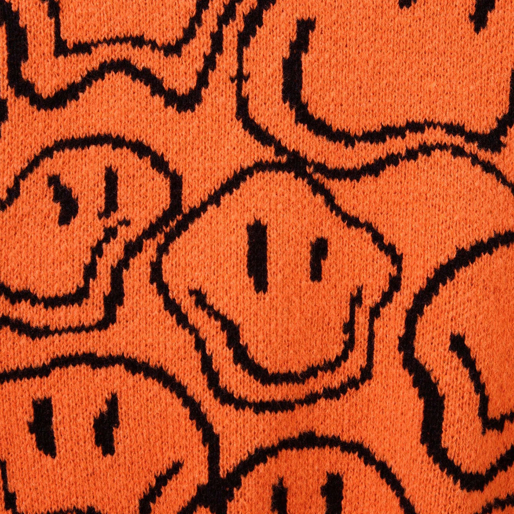 Girls Orange Abstract Printed Regular Winter Sweater Sweaters & Cardigans
