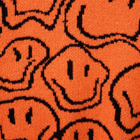 Girls Orange Abstract Printed Regular Winter Sweater Sweaters & Cardigans