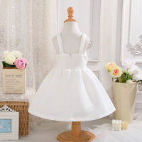 Girls White Floral Applique Fit & Flare Party Dresses Party Dresses