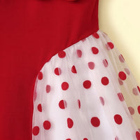 Girls Red Floral Applique Fit & Flare Dress Casual Dresses