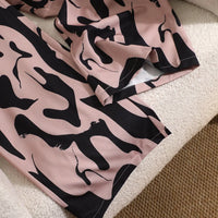 Girls Black Abstract Printed Sleeveless Jumpsuit Jumpsuits