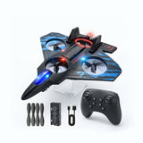 Remote Control Star Fighter Plane with Bright LED Lights Wireless Controller Stable Flying RC Toy for Kids