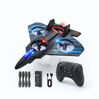 Remote Control Star Fighter Plane with Bright LED Lights Wireless Controller Stable Flying RC Toy for Kids Trending Accessories Surprise Shade Onesize