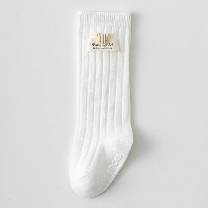 Pack of 6 Boys Multicolour Bear Applique Calf Length Cotton Socks Socks