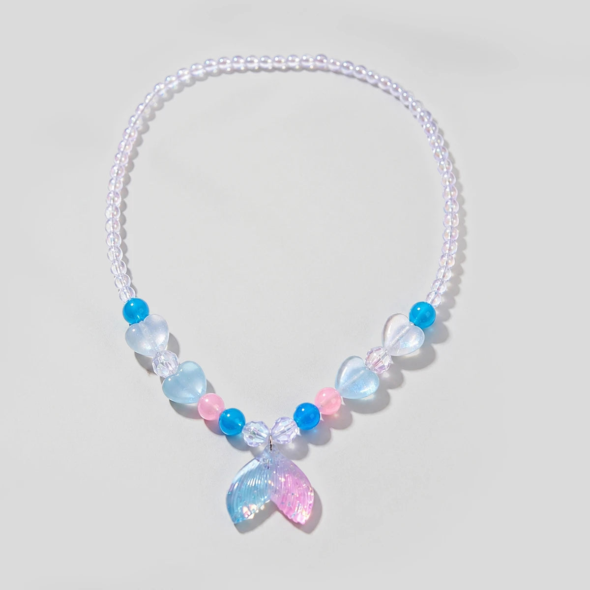 Pack Of 5 Girls Multicolour Mermaid Tail Beaded Necklace Sets Necklace and Chains