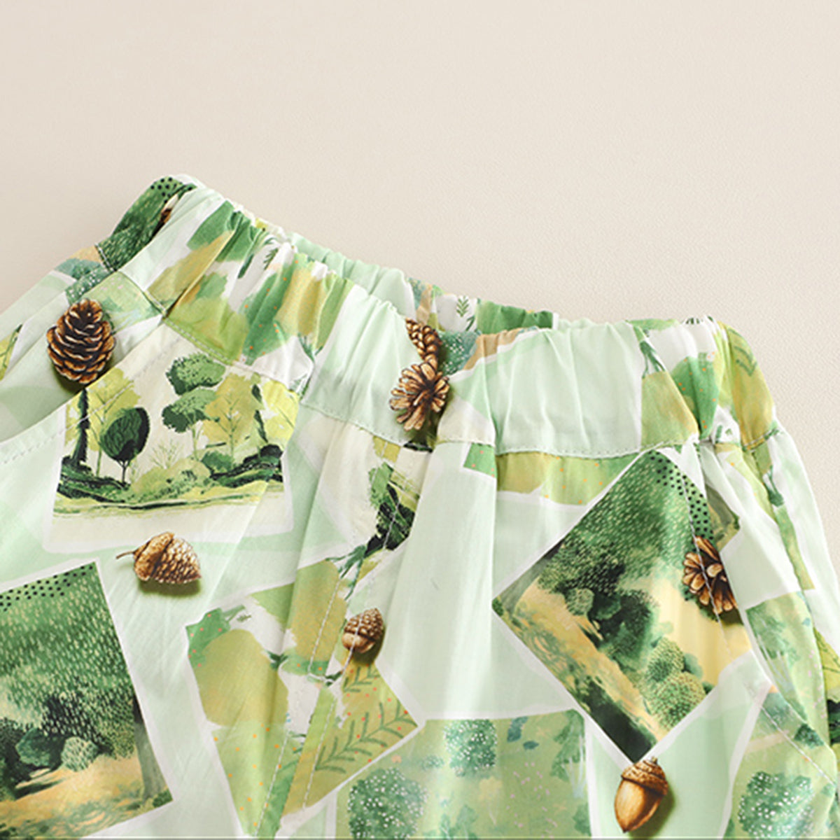 Boys Green Graphic Printed Shirt With T-Shirt And Shorts Set 3 pc. Sets