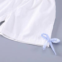 Girls Light Blue Flower Applique Top With Shorts Sets 2 pc. Sets