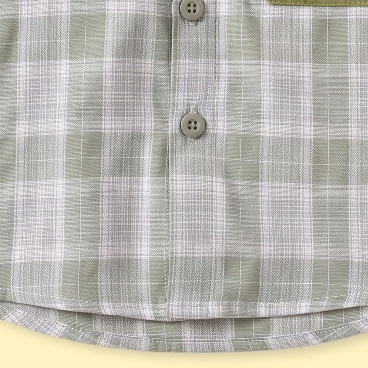 Boys Sage Green Checked Long Sleeve Shirt Shirts
