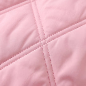 Girls Light Pink Long Sleeve Quilted Jacket Coats & Jackets