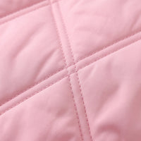 Girls Light Pink Long Sleeve Quilted Jacket Coats & Jackets