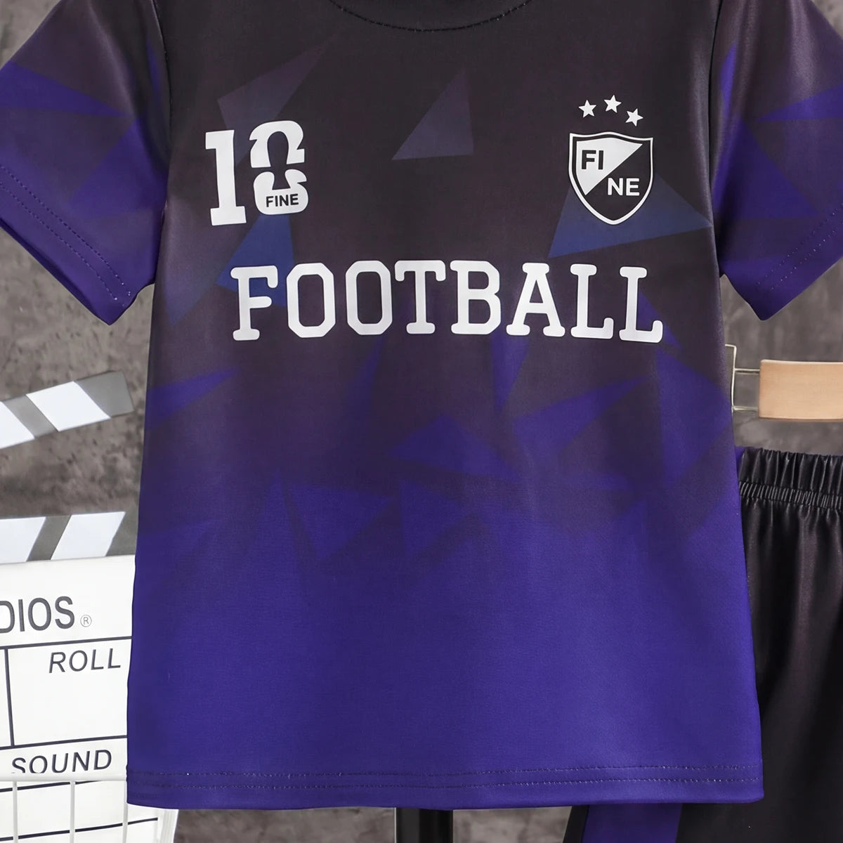 Boys Black Typographic Print Short Sleeve T-Shirt With Shorts Sets 2 pc. Sets