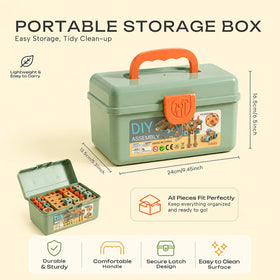Kids Tool Box Toy Set - 144 Piece STEM Building Kit with Tools and Storage Case Trending Accessories