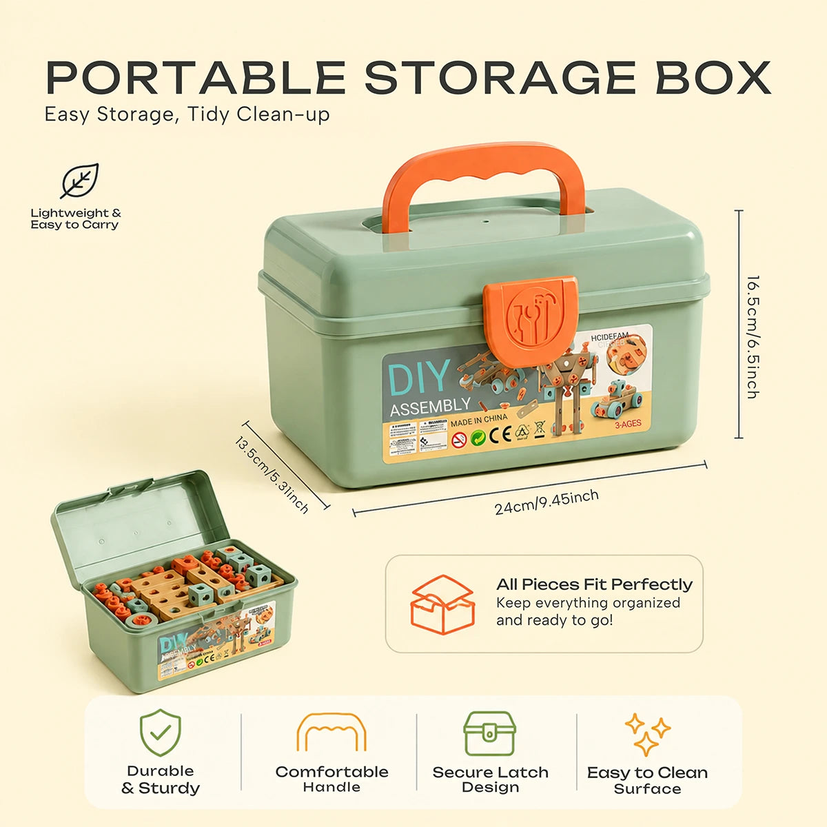 Kids Tool Box Toy Set - 144 Piece STEM Building Kit with Tools and Storage Case Trending Accessories