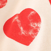 Girls Heart Print Short Sleeves T-shirt Tshirts   