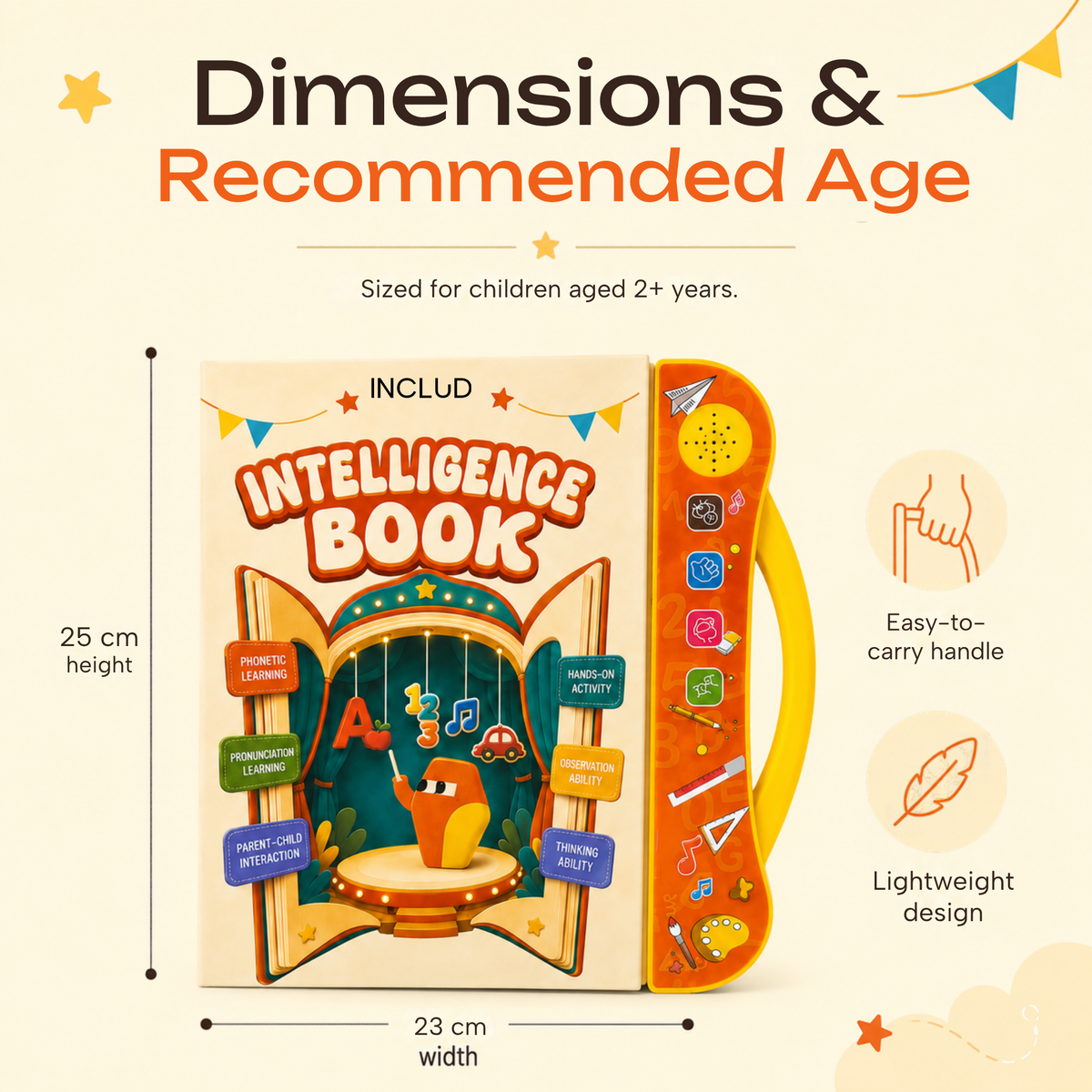 Interactive Talking Sound Book for Kids with Marker- Learn Alphabets, Numbers, Shapes & Phonics -Educational Musical Learning Toy for Toddlers -2 to 7 Years Trending Accessories