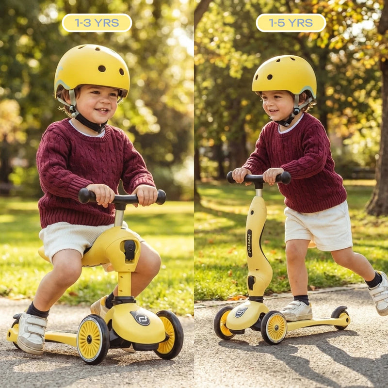 Scoot & Ride-2-in-1 Sit & Ride Kids Scooter with Adjustable Seat, Lemon, Ages 1-5 Years Trending Accessories
