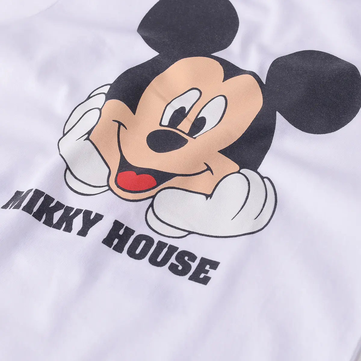 Boys White Mickey Mouse Graphic T-shirt With Shorts Sets 2 pc. Sets