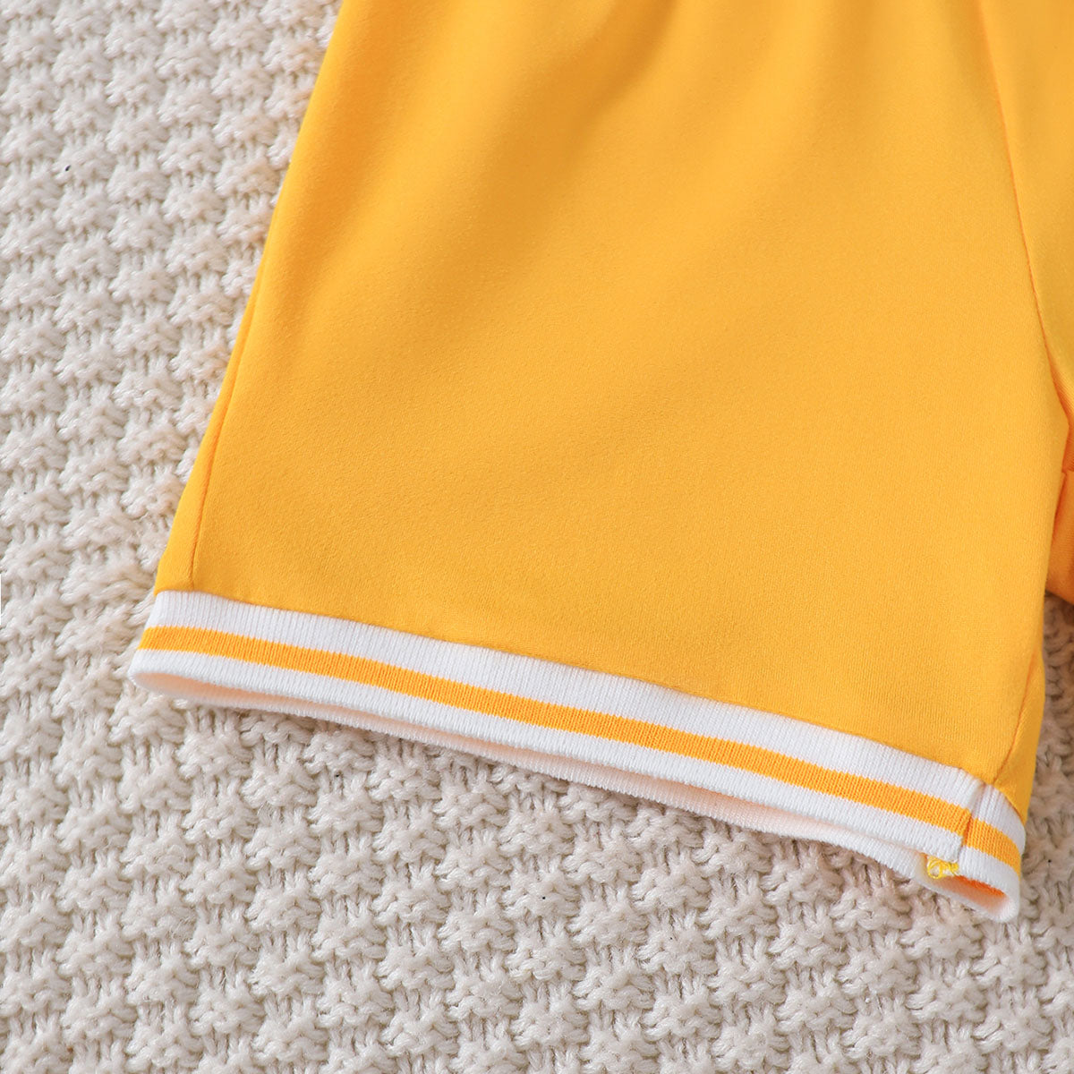 Boys Yellow Alphanumeric Printed Sleeveless T-Shirt With Shorts Summer Co-ord Set 2 pc. Sets