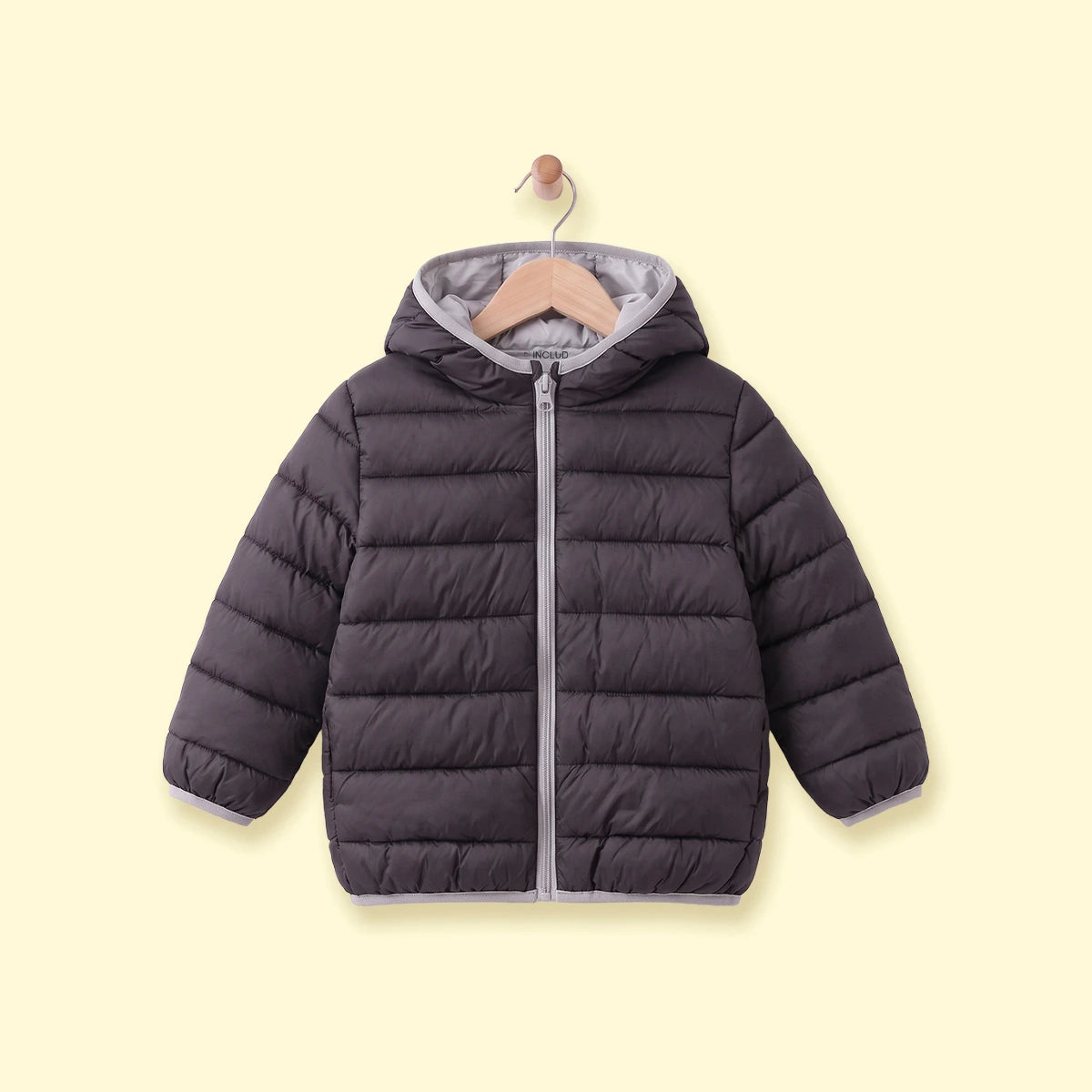 Boys Black Hooded Zip-up Puffer Jacket Coats & Jackets Black 1-2 Y