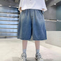 Boys Light Blue Elasticated Relaxed Fit Denim Shorts Shorts Blue 5-6 Y