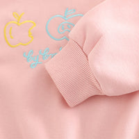 Girls Pink Embroidered Sweatshirt With Pants Set 2 pc. Sets