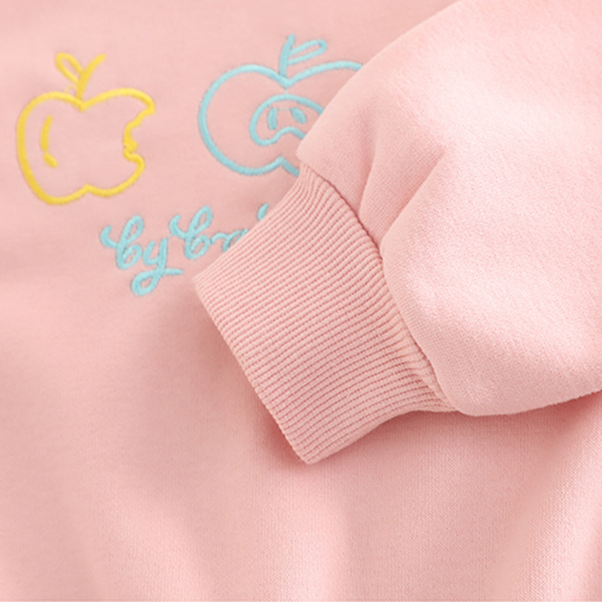 Girls Pink Embroidered Sweatshirt With Pants Set 2 pc. Sets