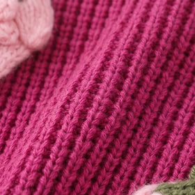 Girls Pink Applique Long Sleeve Sweater Sweaters & Cardigans