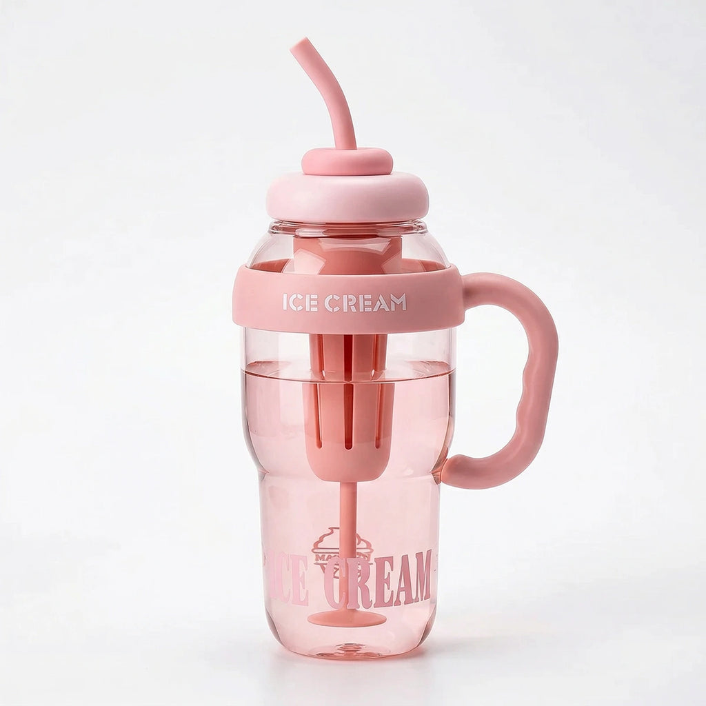 Light Pink Fruit Infuser Water Bottle with Straw Trending Accessories Light Pink Onesize