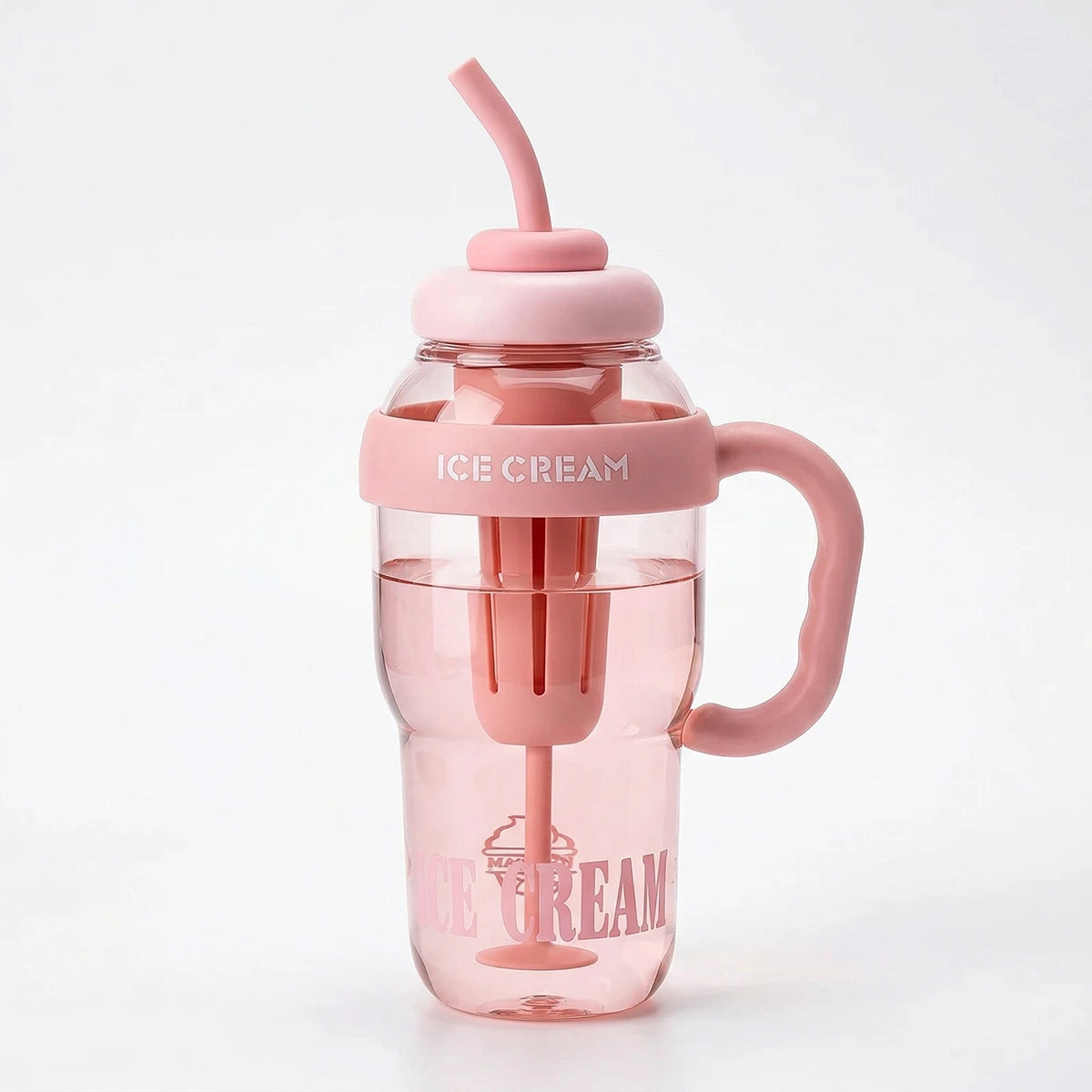 Light Pink Fruit Infuser Water Bottle with Straw Trending Accessories Light Pink Onesize