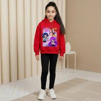 Girls Red K-Pop Gorgeous-Girl Graphics Hoodie Sweatshirts & Hoodies Red 6-7 Y